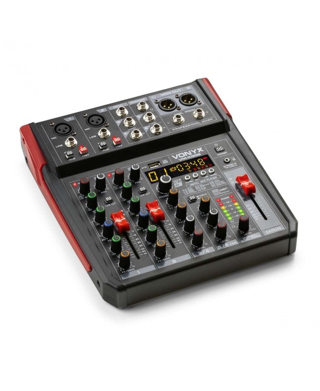 Vonyx VM-KG06 MusMix 6ch/BT/DSP/USB Rec Analog Mixer