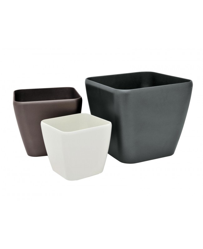 Europalms Deco pot LUNA-33, rectangular, silver