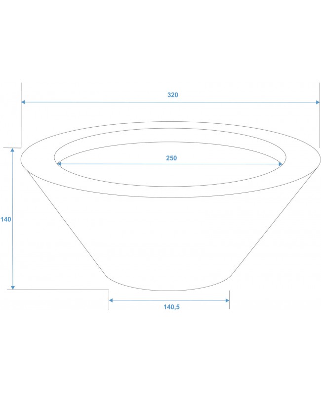 Europalms LEICHTSIN BOWL-15, bianco lucido