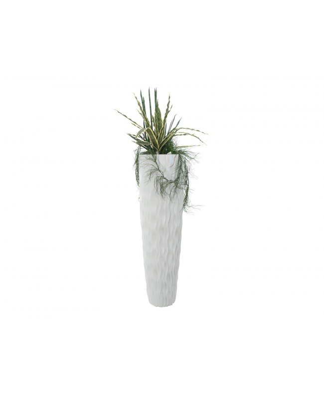 Europalms Design pot LAMELLA-140, white