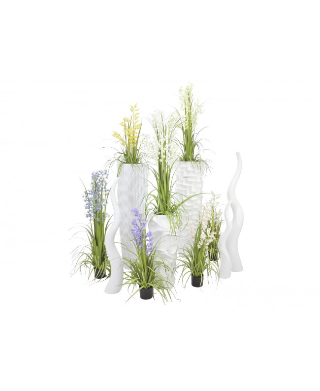 Europalms Designvase WAVE-100, weiß