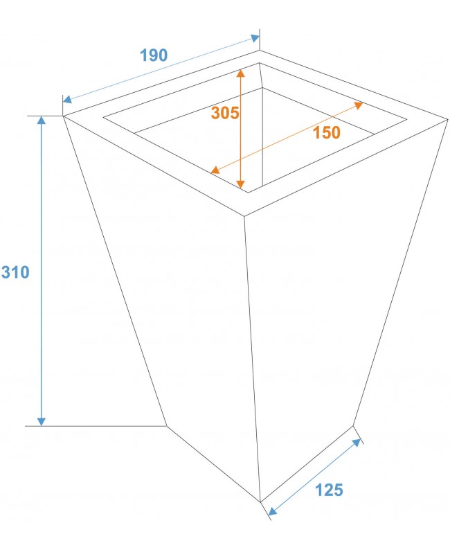 Europalms Zinkübertopf, gemustert, 31cm