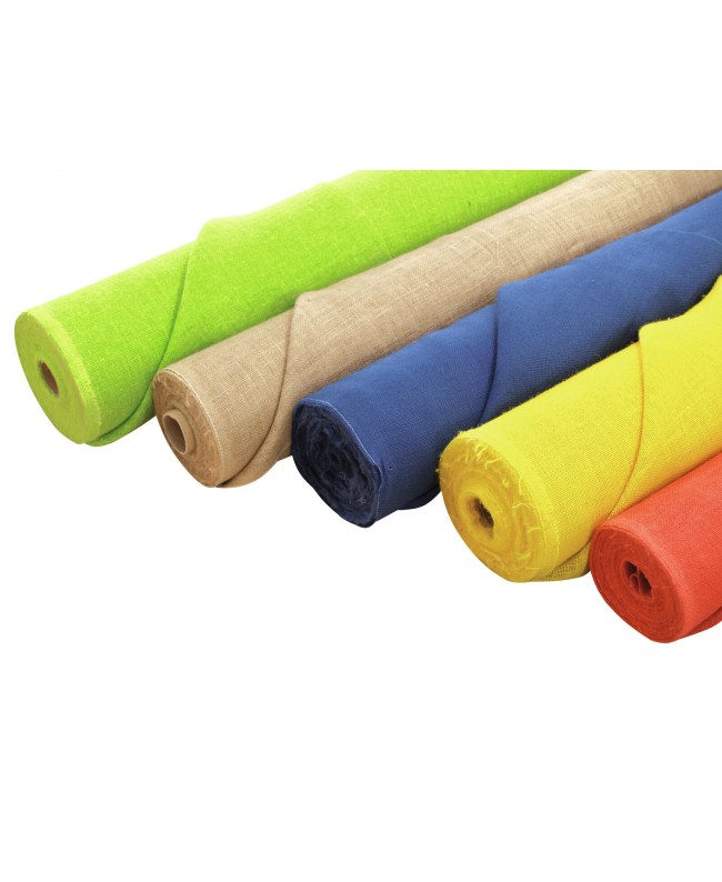 Europalms Dekostoff, Rupfen, blau, 130cm