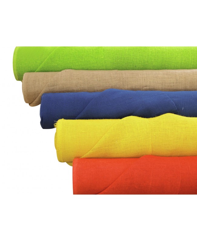 Europalms Dekostoff, Rupfen, blau, 130cm