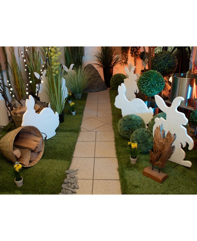 Europalms Silhouette Bunny, white, 56cm