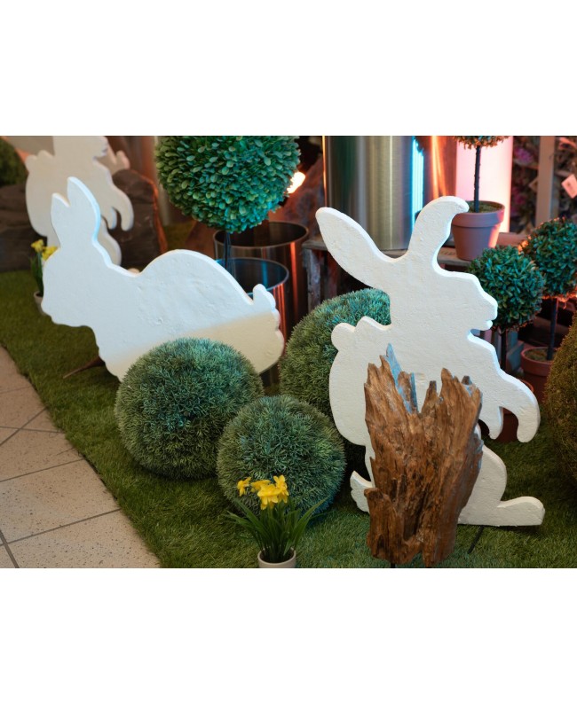 Europalms Silhouette Hase, weiß, 56cm