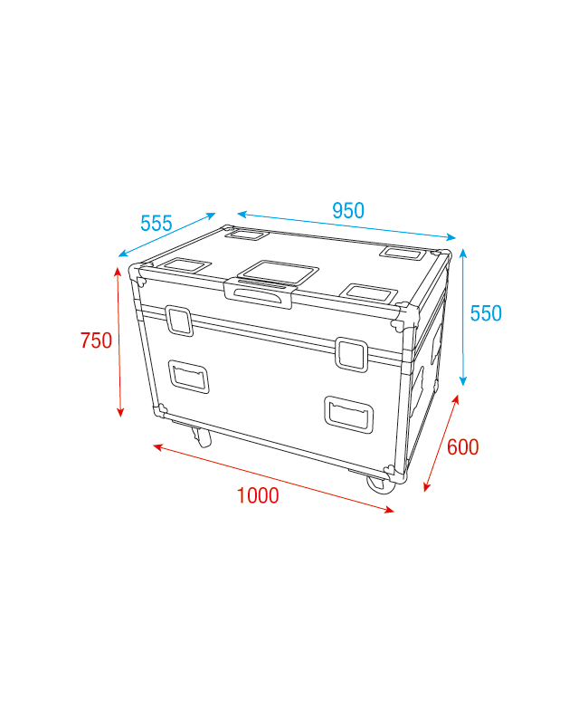 INFINITY Case for 2x Furion W602 WashBeam Cases for moving lights