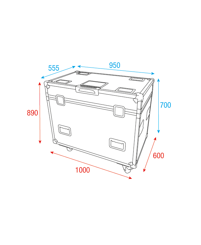 INFINITY Flight case per 2x Furion S402 Spot o P402 Profile Custodie per moving light