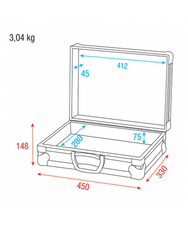 SHOWGEAR Universal-Schaumstoffkoffer 1