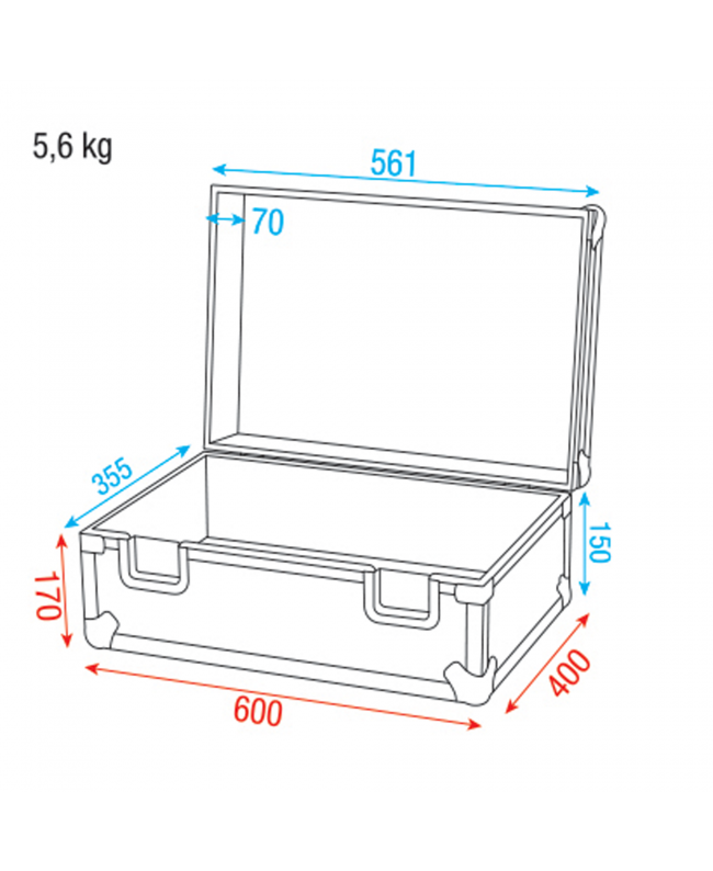 SHOWGEAR Universal-Schaumstoffkoffer 2