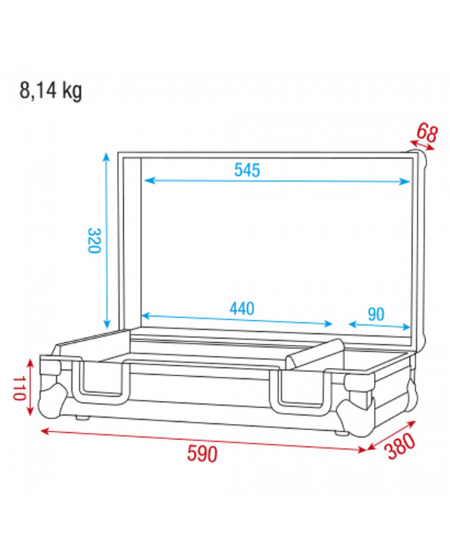 SHOWGEAR Conical Adapter Case III Including 1 adapter inlay