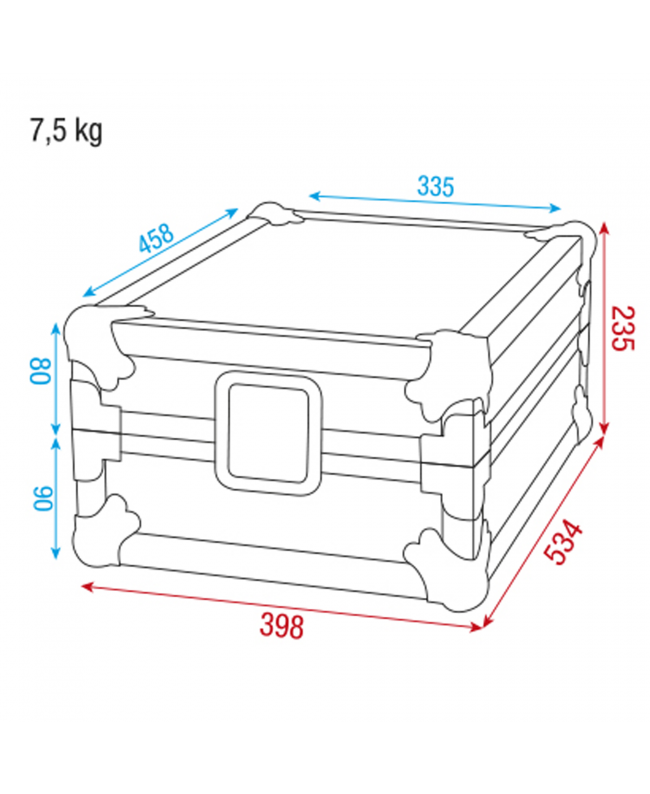 SHOWGEAR Case for Pioneer DJM-mixer With space for cables Mixer Cases
