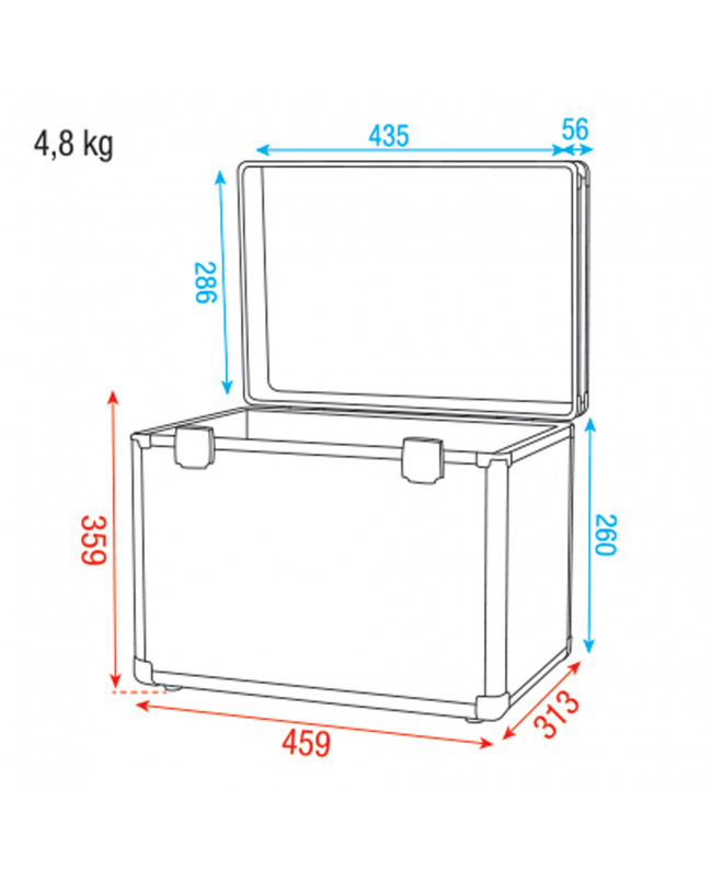 SHOWGEAR Case for 4x Flat Par Value Line Custodie per proiettori
