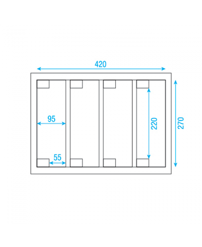 SHOWGEAR Case for 4x Flat Par Value Line Custodie per proiettori