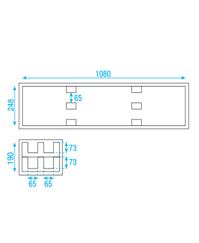 SHOWGEAR Case for 4x LED Bar Value Line Cases for spotlights