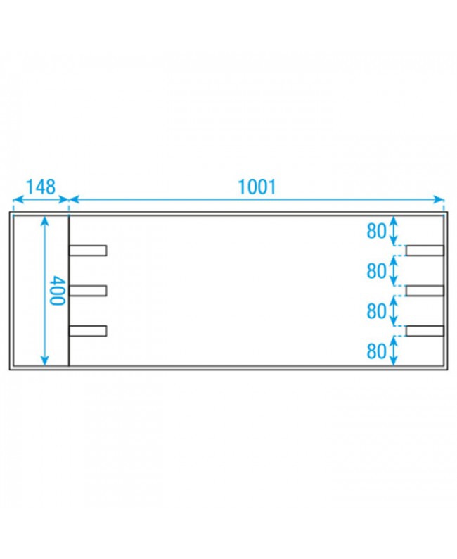 SHOWTEC Koffer für 12x Sunstrip Active 3 stapelbare Fächer mit Zubehörfach Scheinwerfer-Cases