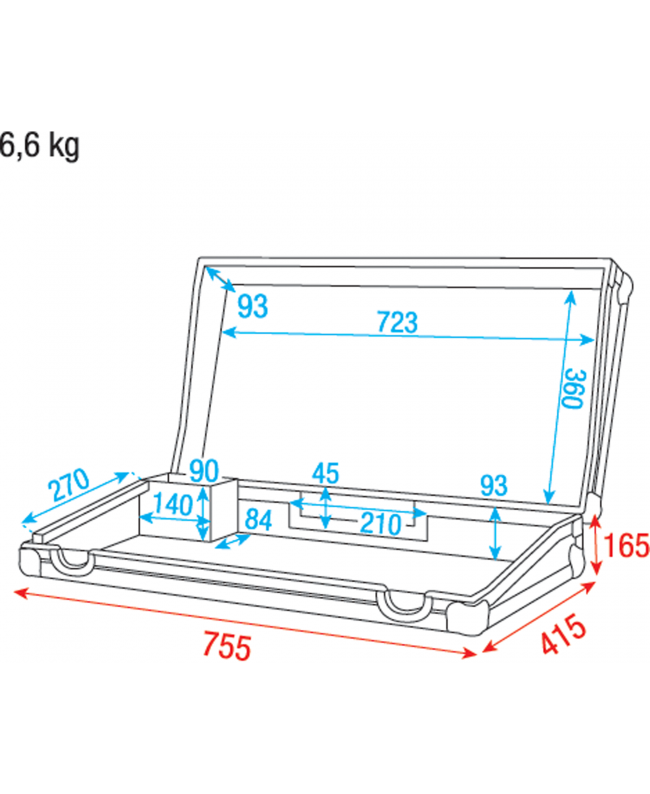 SHOWTEC Case for Showmaster 48 With accessory compartment