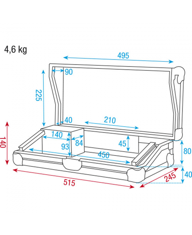 SHOWTEC Case for Light Controller 3U Scatola di trasporto Custodie per console