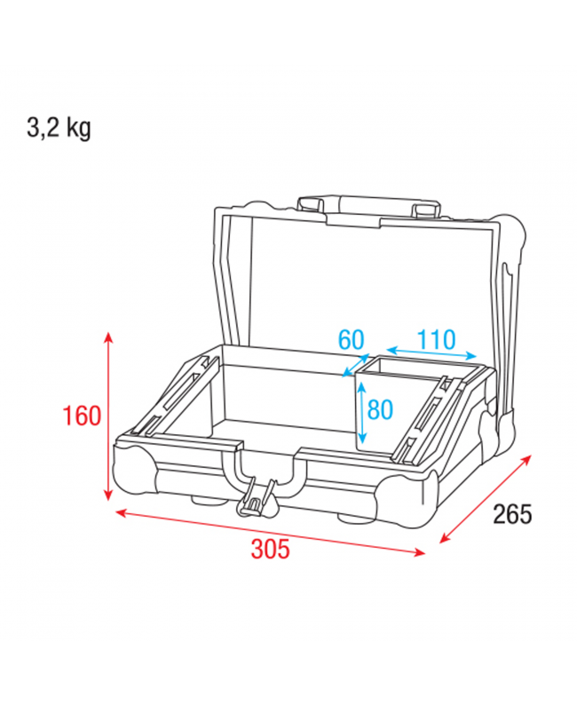 SHOWTEC Tasche für ColorCue 1 (Air) Mit Zubehörfach