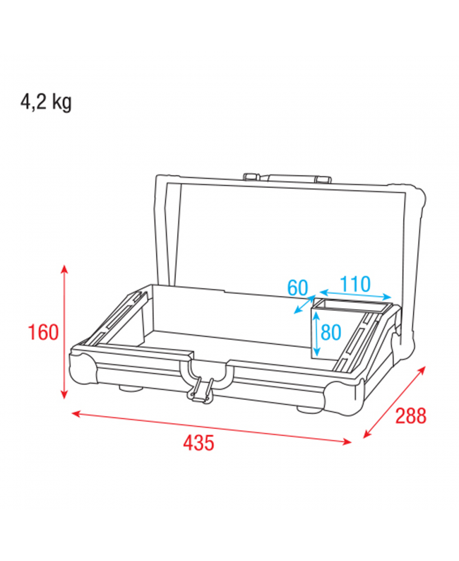 SHOWTEC Tasche für ColorCue 2 (Air) Mit Zubehörfach Konsolen-Cases