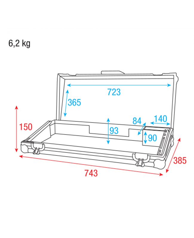 SHOWTEC Case for ColorCue 4 Flight Case Custodie per console