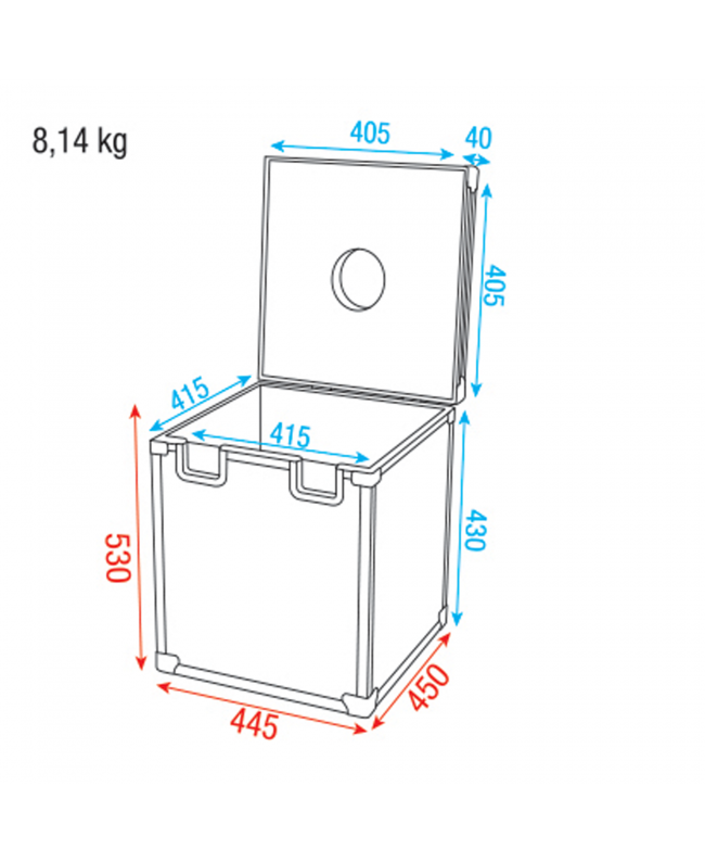 SHOWGEAR Etui für 40 cm Mirror Ball Passt auch für Showtec Illumisphere 30 Spiegelkugel-Cases