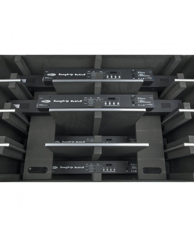 SHOWTEC Etui für 8x Sunstrip Active Getrennte Abschnitte mit Schutzschaum Scheinwerfer-Cases