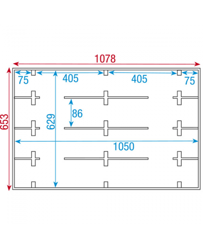 SHOWTEC Etui für 8x Sunstrip Active Getrennte Abschnitte mit Schutzschaum Scheinwerfer-Cases