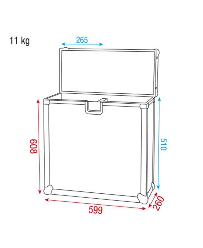 SHOWGEAR Koffer für 2x Scanner Getrennte Bereiche mit Schutzschaum Scheinwerfer-Cases