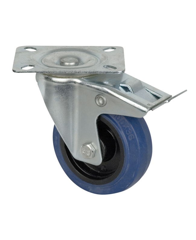 SHOWGEAR Swivel Blue Wheel 100 mm - with Brake