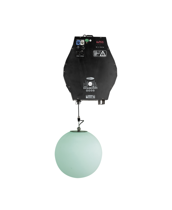 SHOWTEC Illumilift RGBW Turbo 6 m High Speed Hoist / 35 cm LED sphere