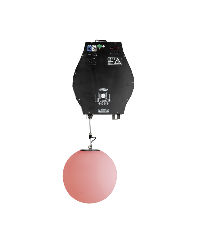SHOWTEC Illumilift RGBW Turbo 6 m High Speed Hoist / 35 cm LED sphere