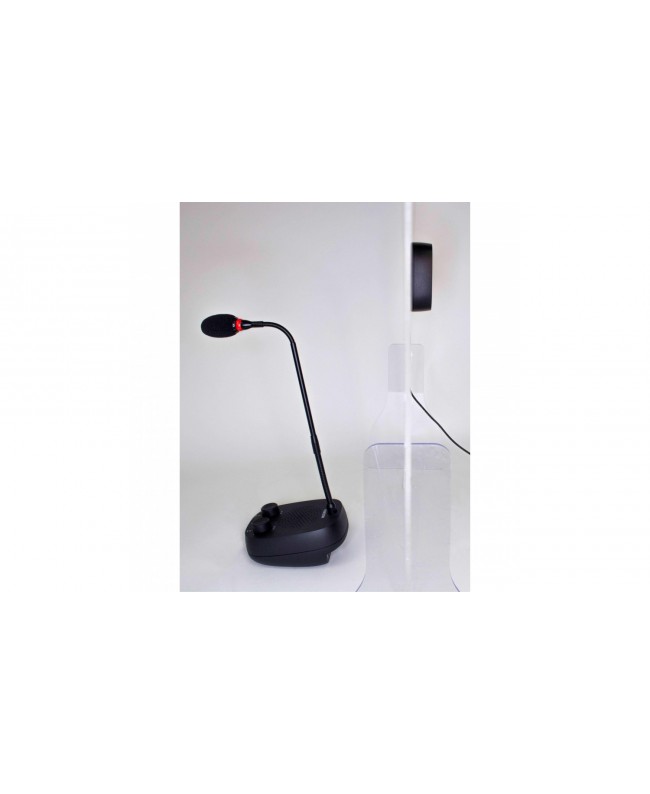 Fonestar Sistema di Interfono per Distanziamentomicrofono + Altoparlante Microfoni Gooseneck