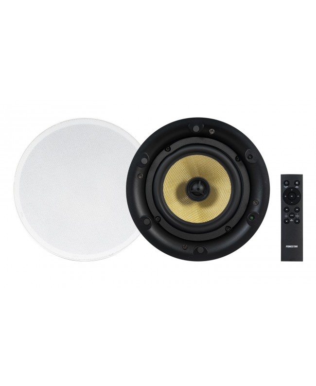 Fonestar Coppia di Casse Attive a 2 VIE 25 W Rmsda Incasso, WIFI e Bluetooth Diffusori a soffitto