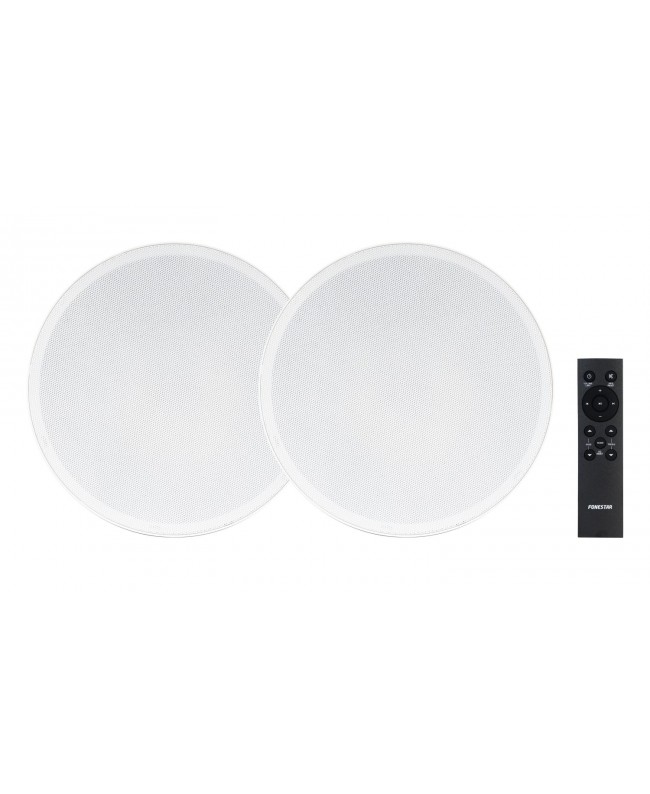 Fonestar Coppia di Casse Attive a 2 VIE 25 W Rmsda Incasso, WIFI e Bluetooth Diffusori a soffitto