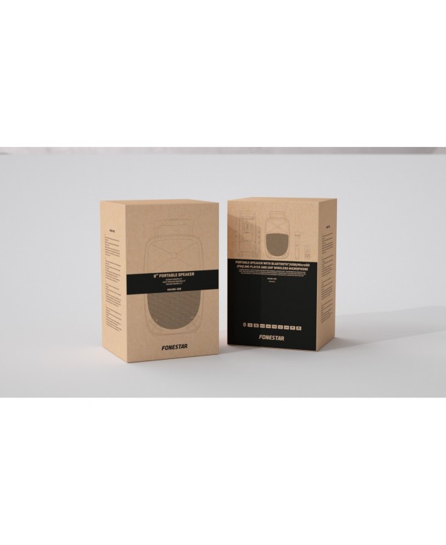 Fonestar Altoparlante 8 a Batteria, 100W Diffusori a batteria