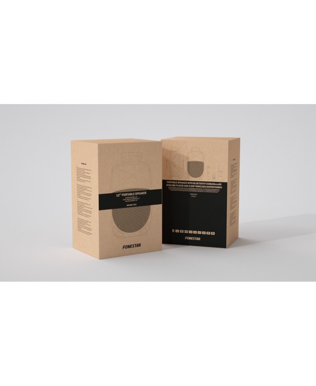 Fonestar Altoparlante 12 a Batteria, 250W Diffusori a batteria