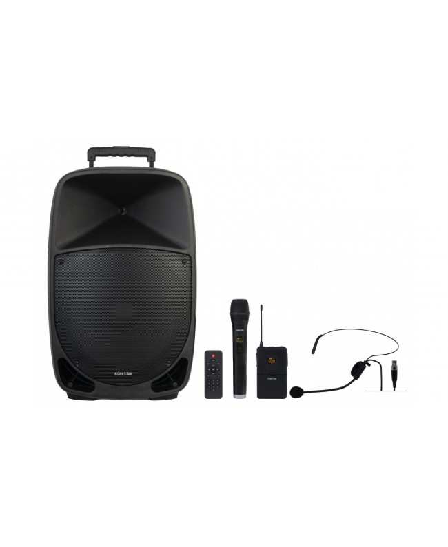 Fonestar Altoparlante 15 a Batteria, 250W Akkubetriebene PA-Lautsprecher