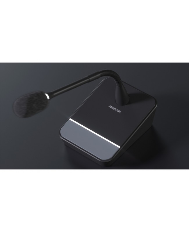 Fonestar Microphone Base and Swan Neck Microphone 32CM Condenser Electr Gooseneck Microphones