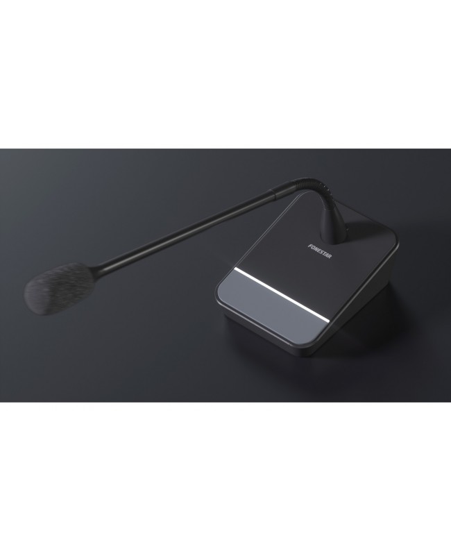 Fonestar Microphone Base and Swan Neck Microphone 45CM Condenser Electr Gooseneck Microphones