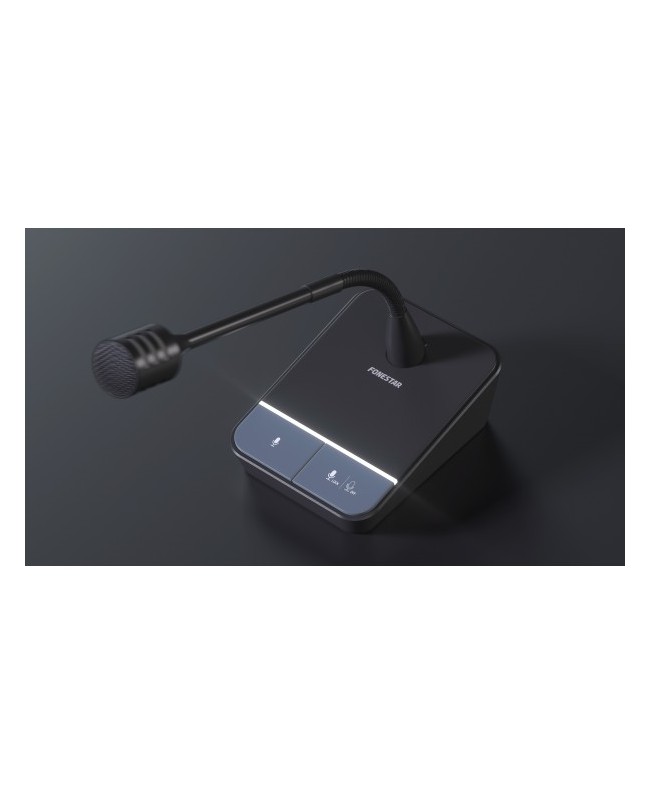Fonestar Microfono Dinamico da Tavolo Unidirezionale Cardioide Microfoni Gooseneck