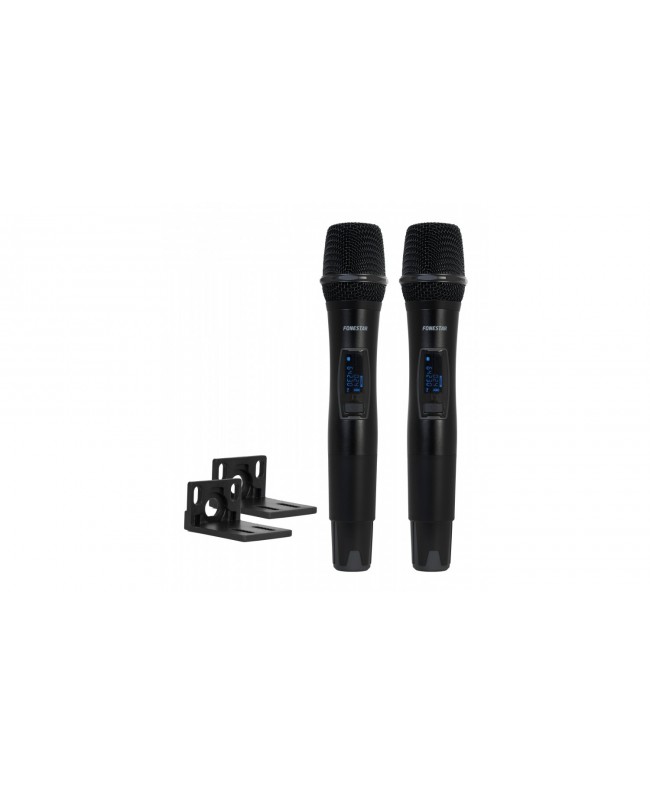 Fonestar Dual Wireless Handmikrofon Drahtlossystem mit Handsender