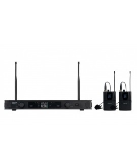 Fonestar Drahtloses UHF-Doppel-Gürtelmikrofon-System Headset Funksysteme