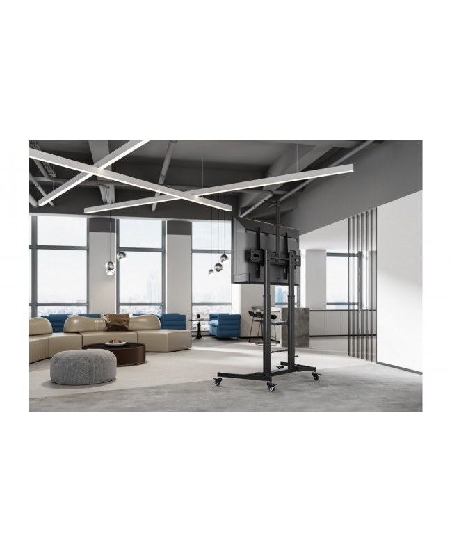 Fonestar Monitorständer 60/100 Tragkraft 100KG Verstellbar mit Bremsen Display-Bodenstative