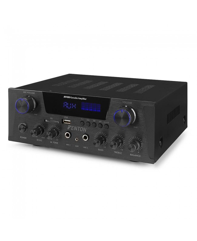 Fenton AV430B Amplifier 2x300W BT Bl. Hi-Fi Mediaplayer