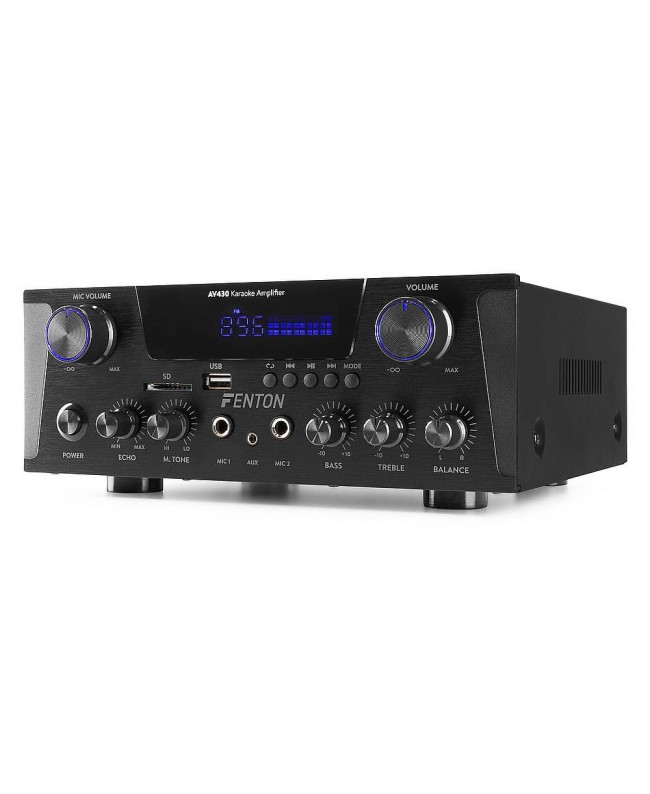 Fenton AV430B Verstärker 2x300W BT Bl. Hi-Fi Mediaplayer