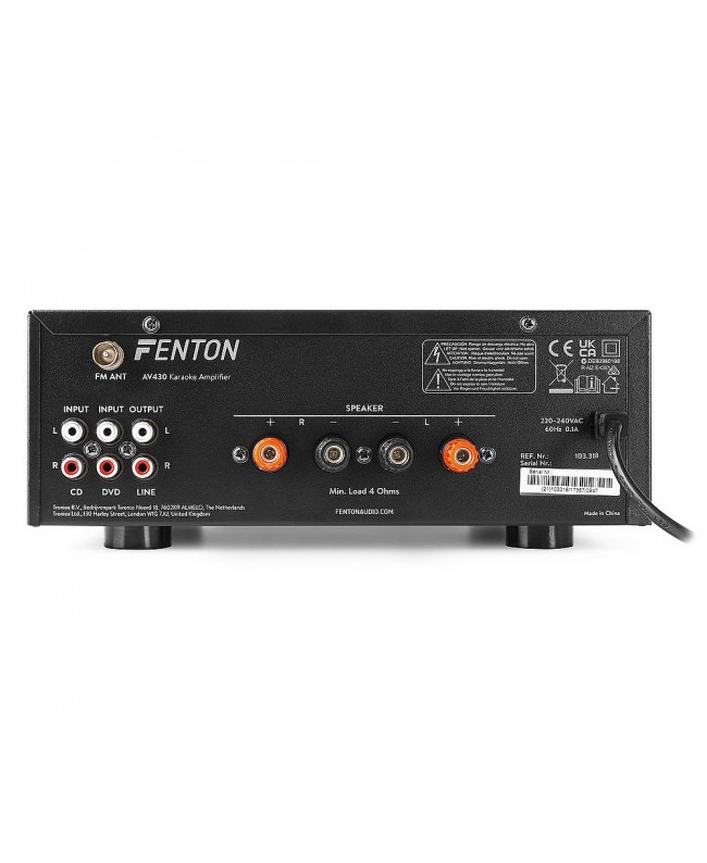 Fenton AV430B Amplifier 2x300W BT Bl. Hi-Fi Mediaplayer
