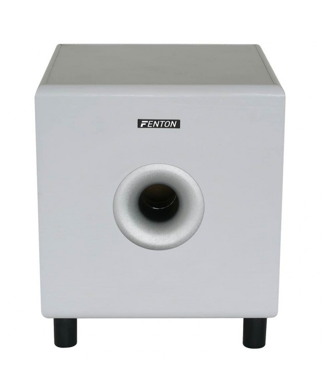 Fenton SHFS08W Aktiver Subwoofer 8 weiß Hi-Fi Lautsprecher