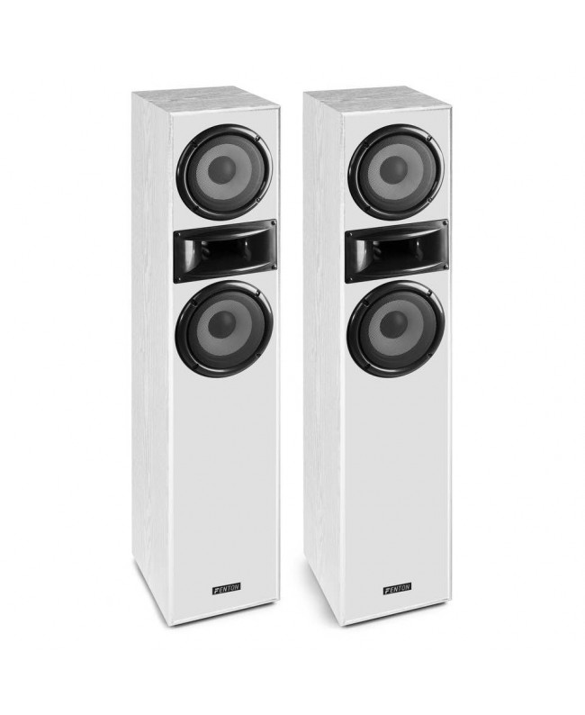 Fenton SHF700W Tower Set 2x 6.5 White Hi-Fi Speakers