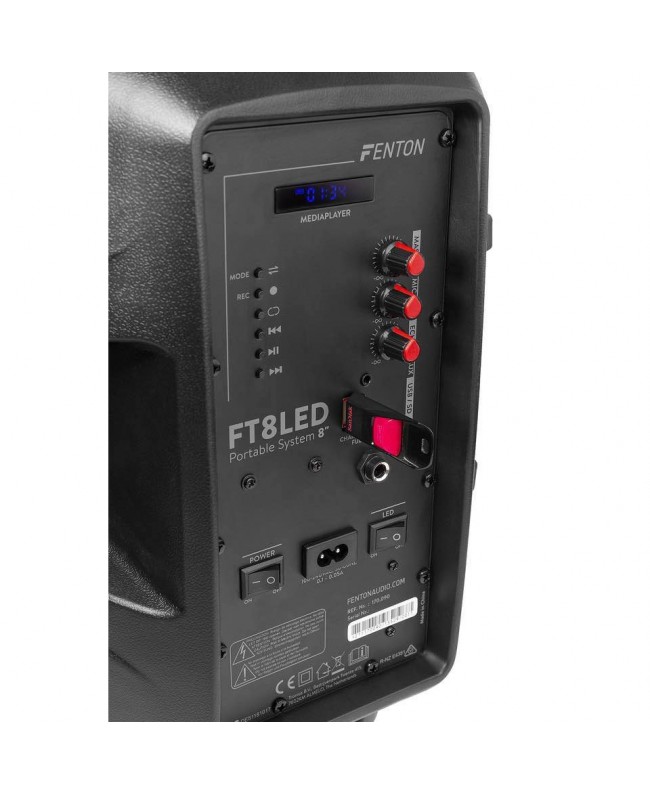Fenton FT8LED Portable System 8 BT micro Battery powered PA